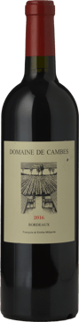 DOMAINE DE CAMBES , Bordeaux 2016 Bottle image number 0