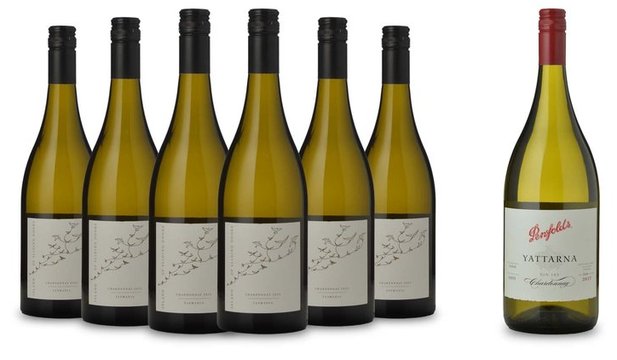 LANGTONS ISLAND OF SLIDING DOORS Chardonnay, Tasmania with a Bonus Magnum of PENFOLDS Bin 144 Yattarna 7 Pack  MV Case image number 0