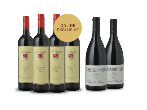 LANGTONS ST HALLETT Old Block Shiraz with Clarendon Hills Piggott Range Syrah Upgrade 6 Pack  MV Case image number 0