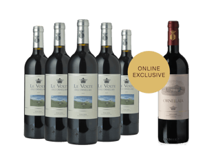 LANGTONS TENUTA DELL ORNELLAIA Le Volte with a TENUTA DELL'ORNELLAIA Ornellaia, BOLGHERI Superiore Rosso D.O.C 6 Pack  MV Case image number 0