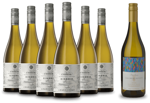 LANGTONS CREDARO WINES Kinship Chardonnay, with a Bonus bottle of LEEUWIN ESTATE Art Series  7 Pack  MV Case image number 0
