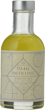 1946 DISTILLING Tsipouro With Saffron 40% ABV Liqueur, Australia NV 200 mL Bottle image number 0