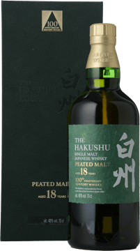 SUNTORY Hakushu18 Year Old 48% ABV 100 Yr Limited Edition, Single Malt Whisky, Japan NV 700ml image number 0