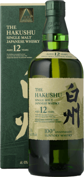 SUNTORY Hakushu 12 Yr Old 43% ABV 100 Yr Limited Edition Single Malt Whisky, Japan NV 700ml image number 0